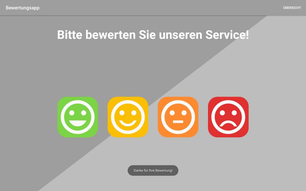 Bewertungen App für Tablet